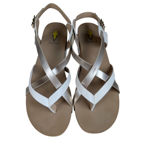 Volatile Women's Engie Multi Strap Thong Sandal Platinum Size 10 - Picture 1 of 6